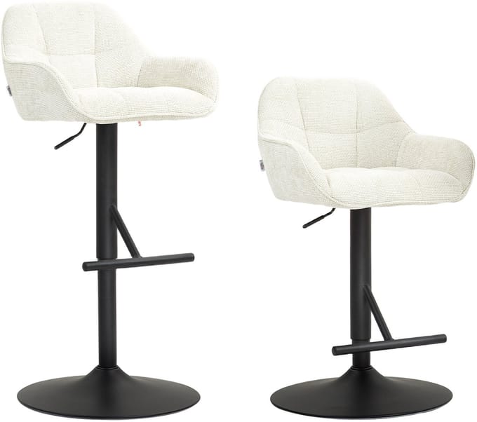 HOMCOM-Barkruk-Polyester-52,5x53x108cm-Crème