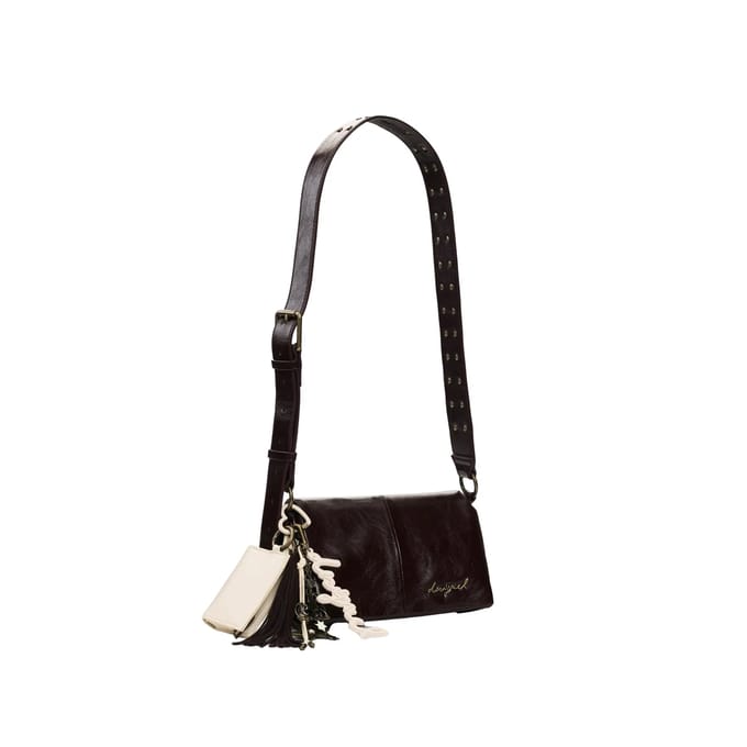 Desigual schoudertas Galaxy Naron Mini Crossbody Bag Chocolate donkerbruin