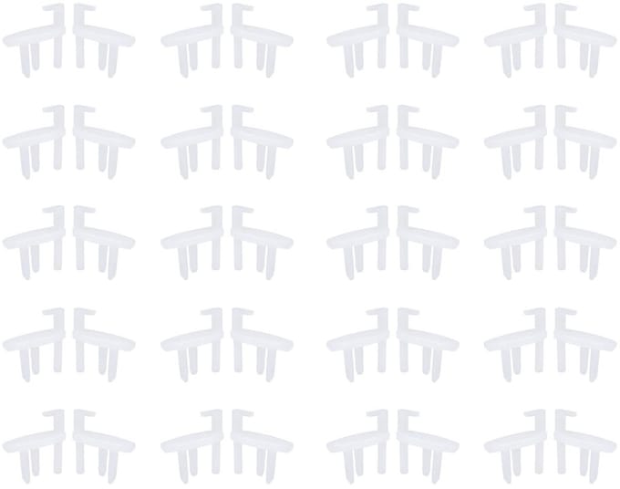 Dailygoods- Blindenclips 40 Stuks - Auto Raam Zonnescherm Eindclips - Plastic - Duurzaam ABS - 28x26mm - Gemakkelijk te Installeren - Zonneschermclips