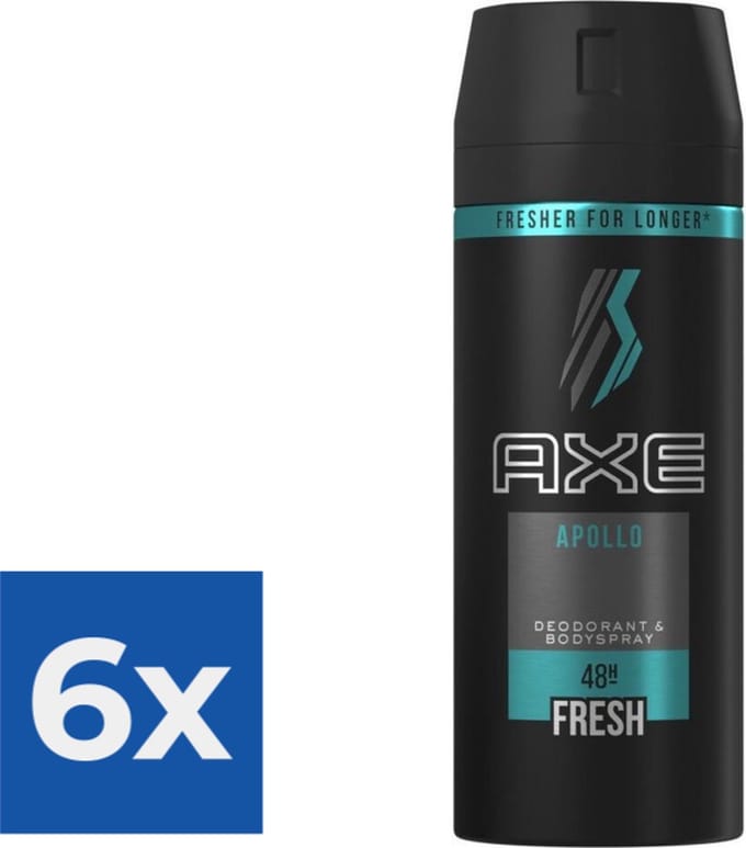 Axe Deodorant Bodyspray Apollo 150 ml - Voordeelverpakking 6 stuks