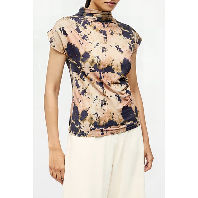 French Connection Ava Ruched Top Mocha Mousse/choc Taglia: XS | Magliette intime Outlet | Donna