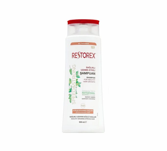Restorex Speed & Strong Shampoo voor droog haar 500ml - Herbal shampoo - Bio shampoo - haarverzorging
