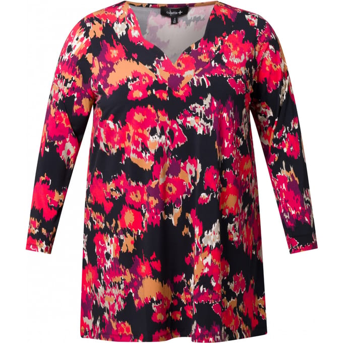 COLLETTA Nena Tops - Soft Red/Multi Colou