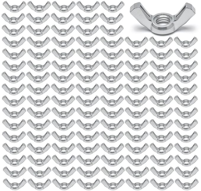 Solidchoice - Set van 120 M6 Vleugnuts Gegalvaniseerd - Hoogwaardige Handdraaivleugnuts voor Diverse Toepassingen