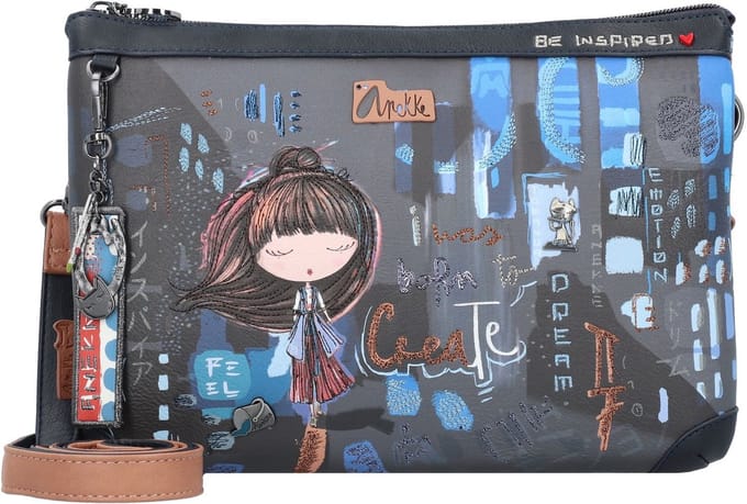 Anekke Schoudertas Contemporary 2 Compartment Shoulder Bag Multicolor Veelkleurig