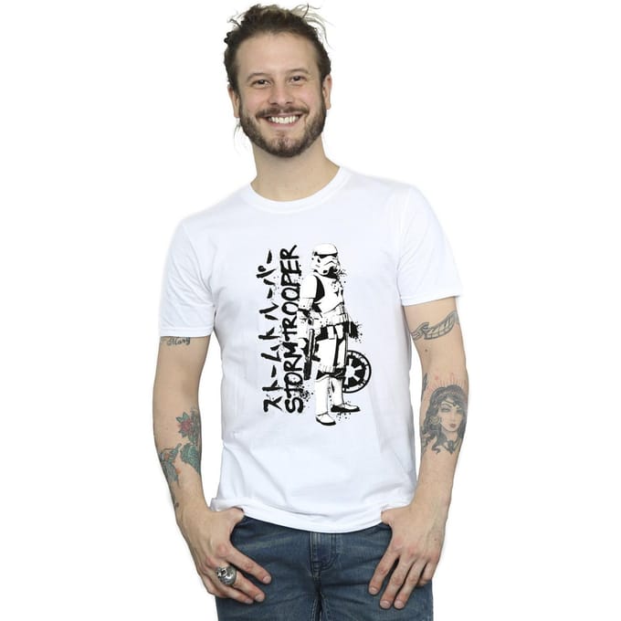 Star Wars Heren Japans Stormtrooper T-Shirt (Wit)