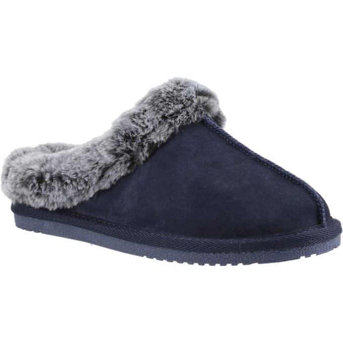 Hush Puppies Amara Suède Dames Marine Slippers