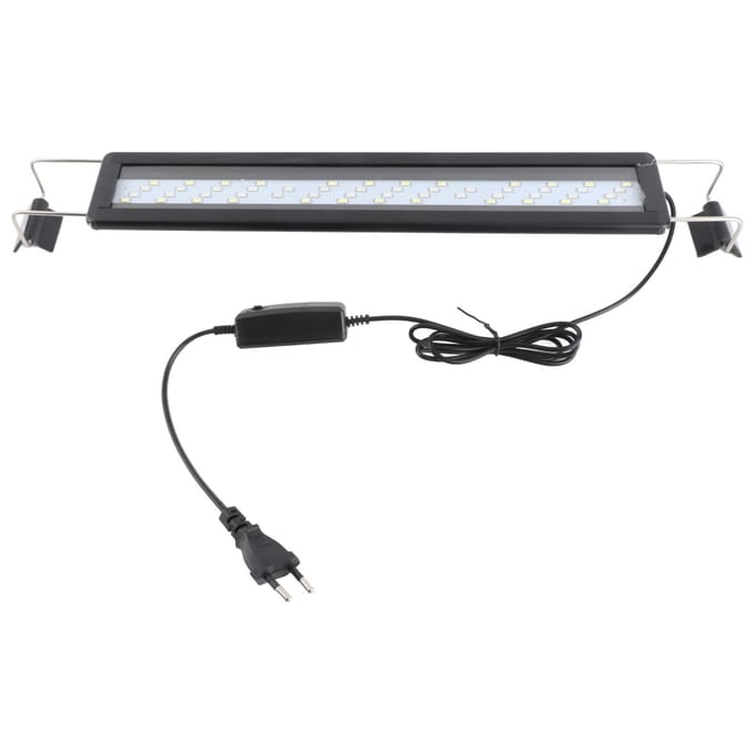 LED Aquariumlamp 4 Rijen Kralen 3 Kleurmodi Spatwaterdicht Warmteafvoer Uitschuifbare Beugel black