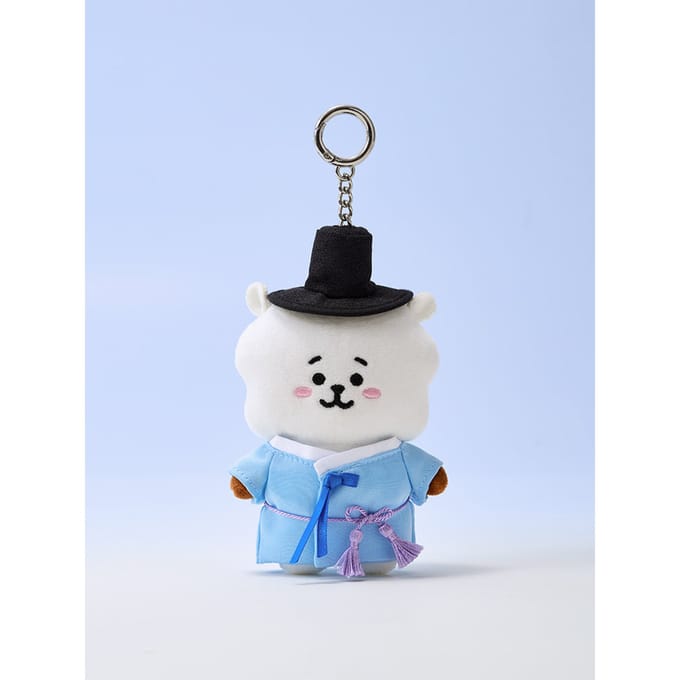 LINE FRIENDS BT21 K-Seonbi Pluche Sleutelhanger Karakter Selectie RJ white