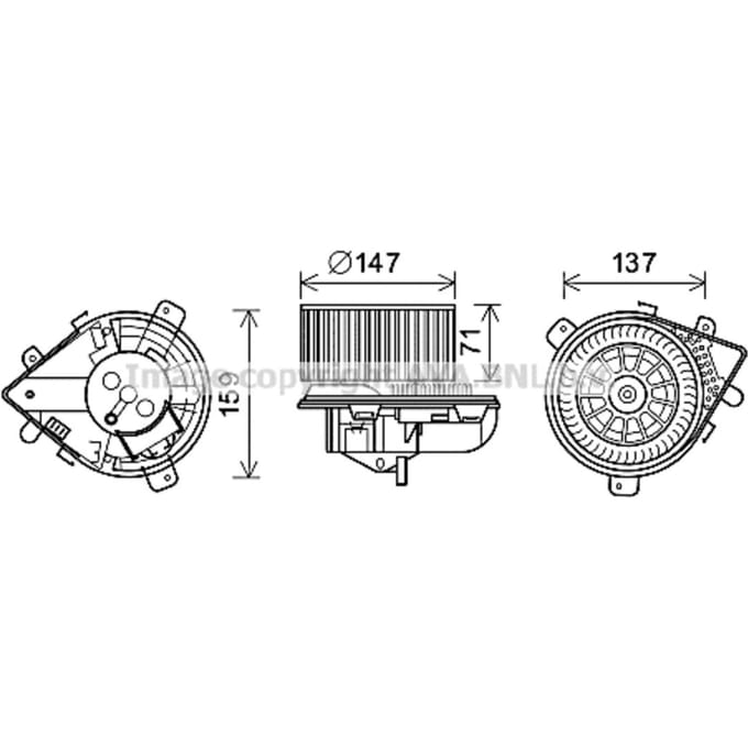 Elektromotor, interieurventilator AVA COOLING PE8380