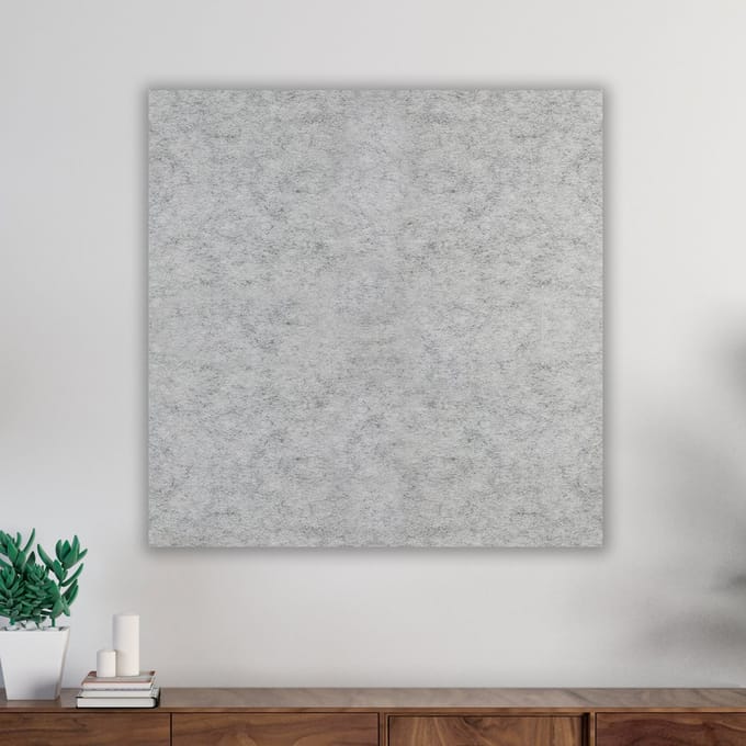 Akoestisch Decoratie Paneel - Gemêleerd Wit - 119x119cm - Prikbord