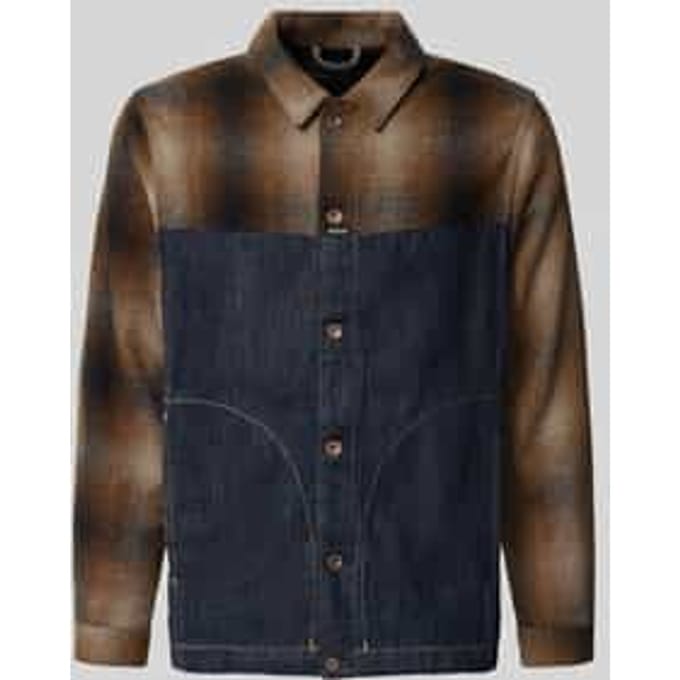 Slim fit overhemdjack van puur katoen