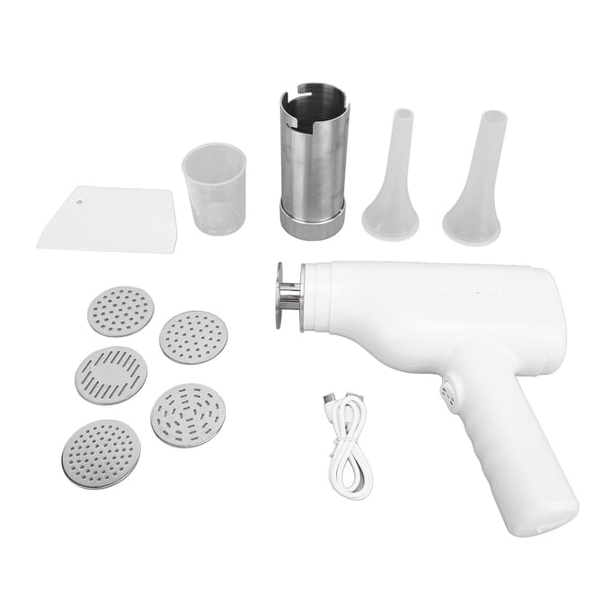 Handheld Noodle Maker Volautomatisch Draadloos Draagbaar Noodle Maakmachine voor Keuken L white