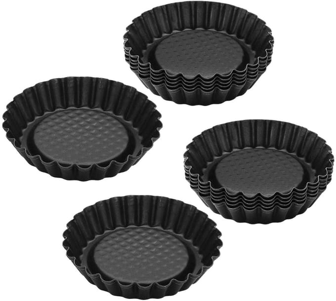 Set van 12 Taartvormpjes 10 cm Zenker Black Metallic