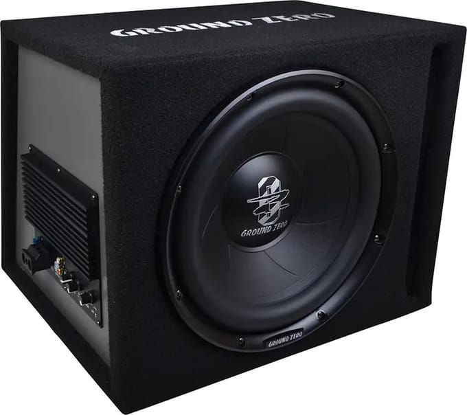 Ground Zero GZIB 25BR-ACT – Actieve Subwooferbox – 25 cm – 270W Max – Bassreflex – Auto-On