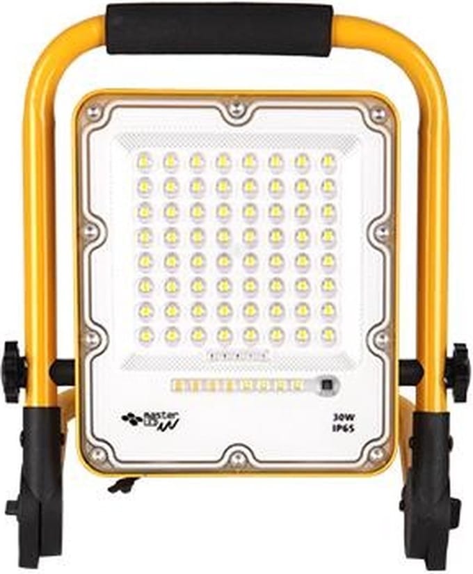30W LED schijnwerper - Oplaadbaar - 5100 Lumen - IP65 - Neutraal wit
