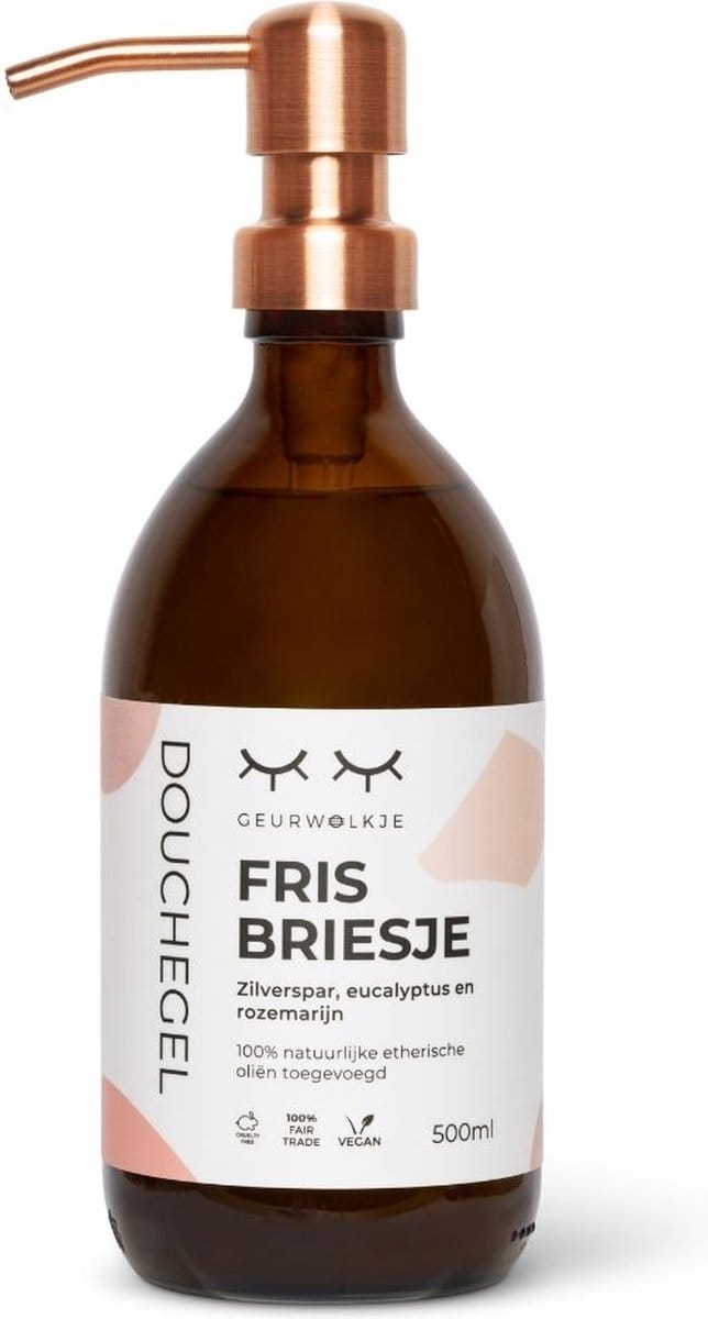 Geurwolkje® Douchegel (roze) - Fris briesje - 500 ml