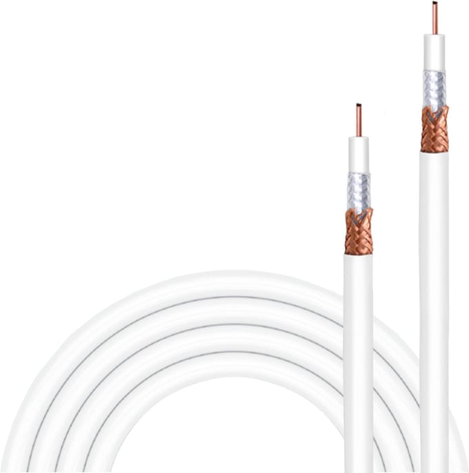 Coaxkabel 10 m Wit
