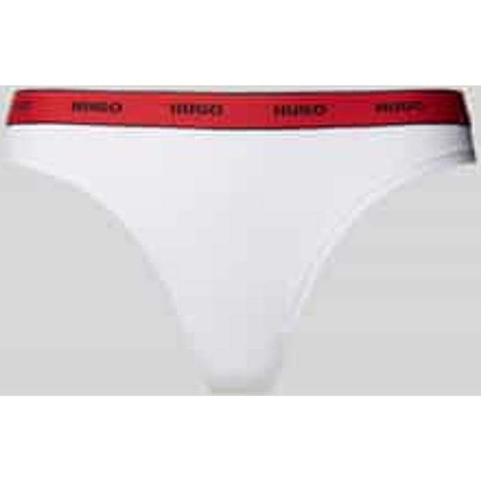 String met elastische band met label, model 'Carousel'