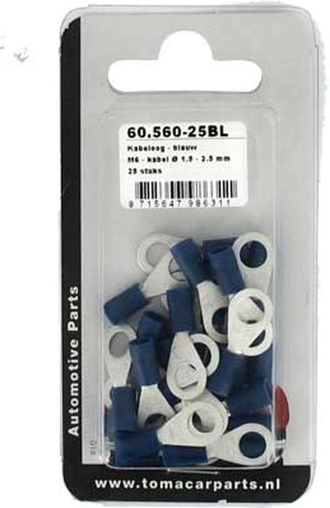 Kabeloog M6 blauw 25 stuks blister