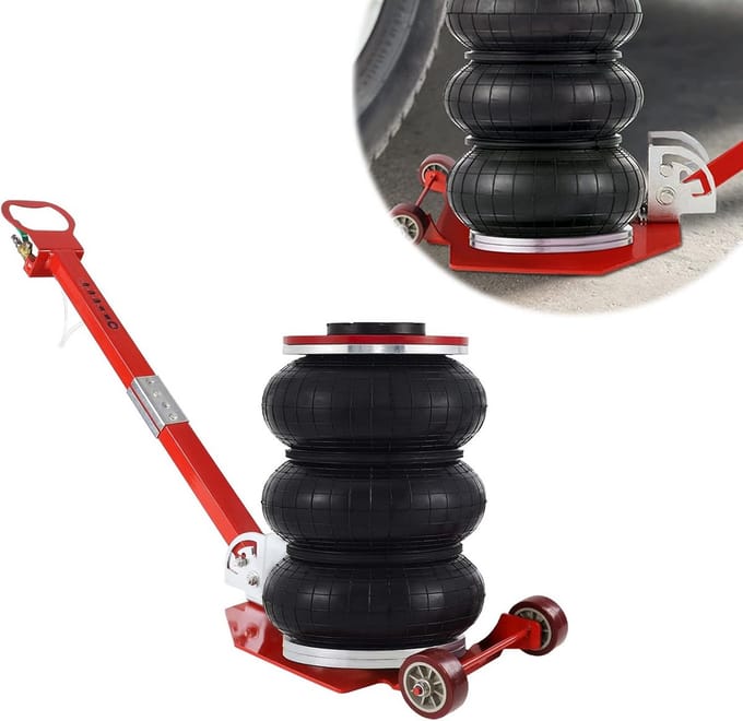 Pneumatische Krik - Luchtkrik Krik - Auto Hefen - Robuuste Constructie - 3T 400mm - Rood