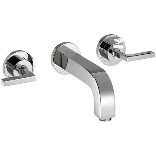 AXOR Citterio 3-hole wall-mounted basin mixer with lever handles