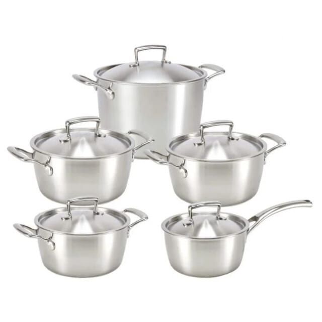 Habonne Queen triply pannenset 5 delig rvs