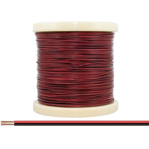 Donau Elektronik 218-500 Draad 2 x 0.14 mm² Rood/zwart 500 m