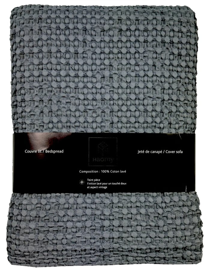 Tempo sprei wafel granite - 180x260 cm