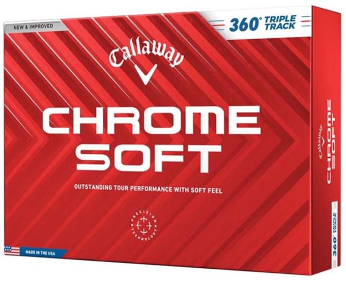 Callaway Chrome Soft Triple Track 360 Golfballen 2026 - Wit - 12 Stuks