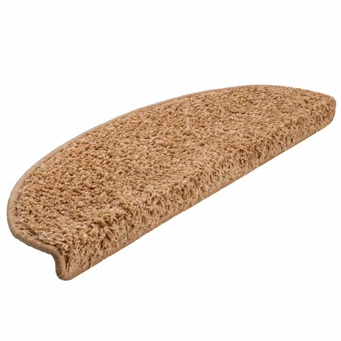 vidaXL - Trapmatten - 30 - st - 65x21x4 - cm - beige - halfrond - groot