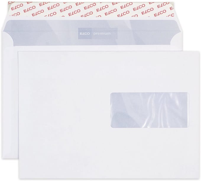 Elco envelop Premium C5 FSC 80 gram met venster rechts 500 stuks