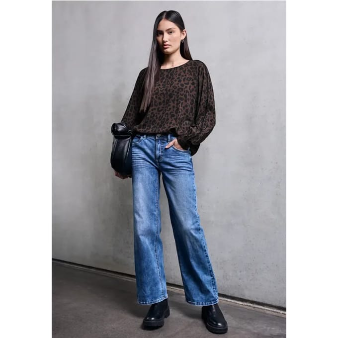 Leo raglan blouse met tape
