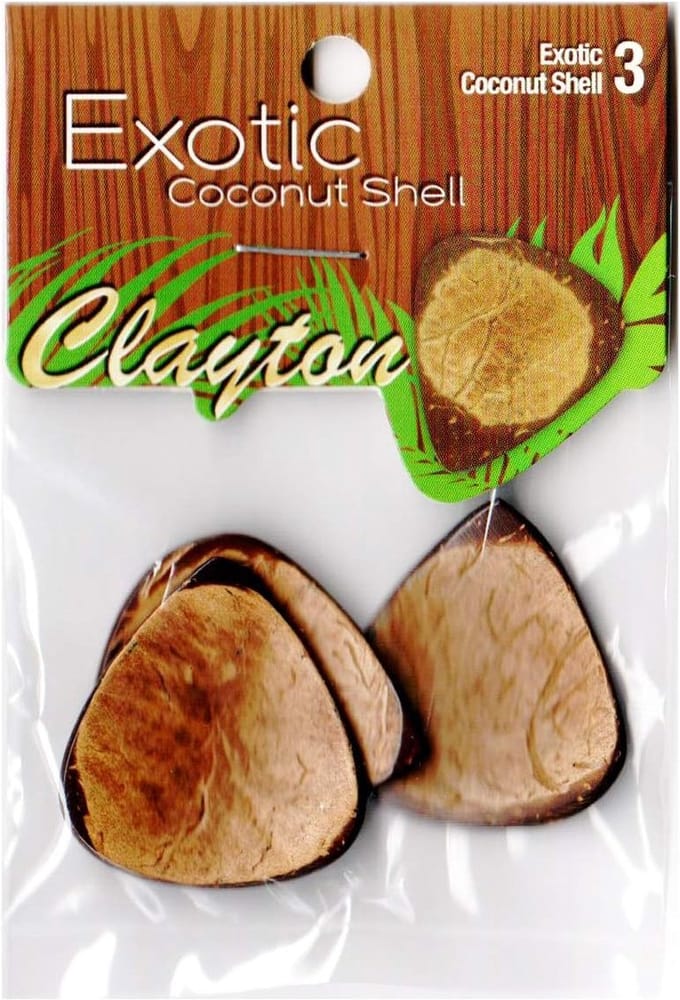 Clayton - Coconut Shell - plectrums - 3-pack