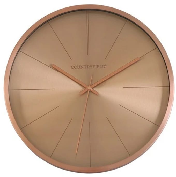 Wandklok copper 35x35x4cm rz/goud
