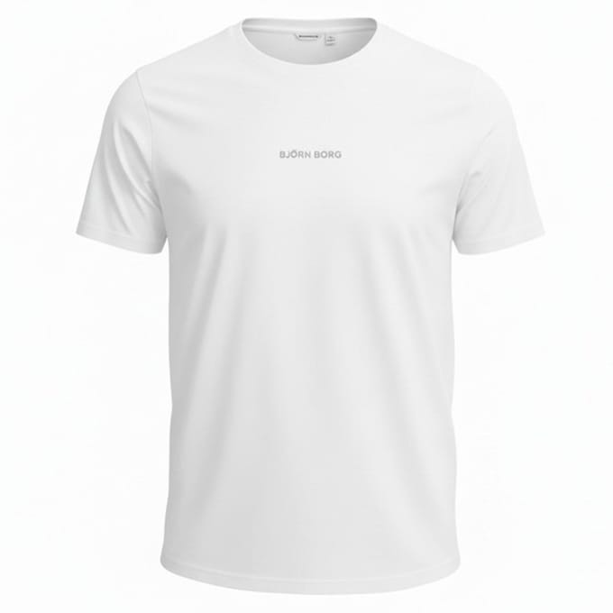 Björn Borg heren O-hals shirt classic logo wit