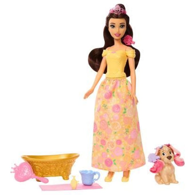 Mattel Disney Princess Bad met Belle & hond Tienerpoppen
