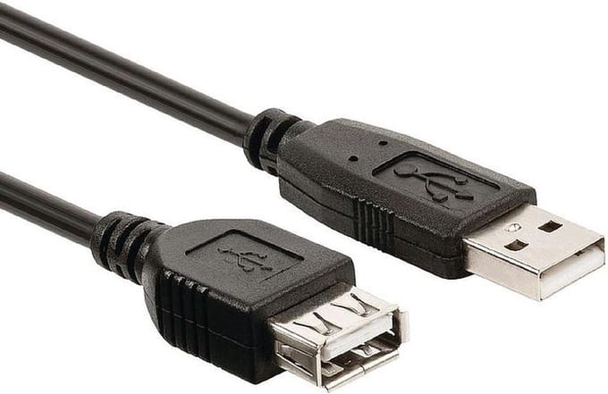 Pro USB 2.0 Hi-Speed extension cable Zwart