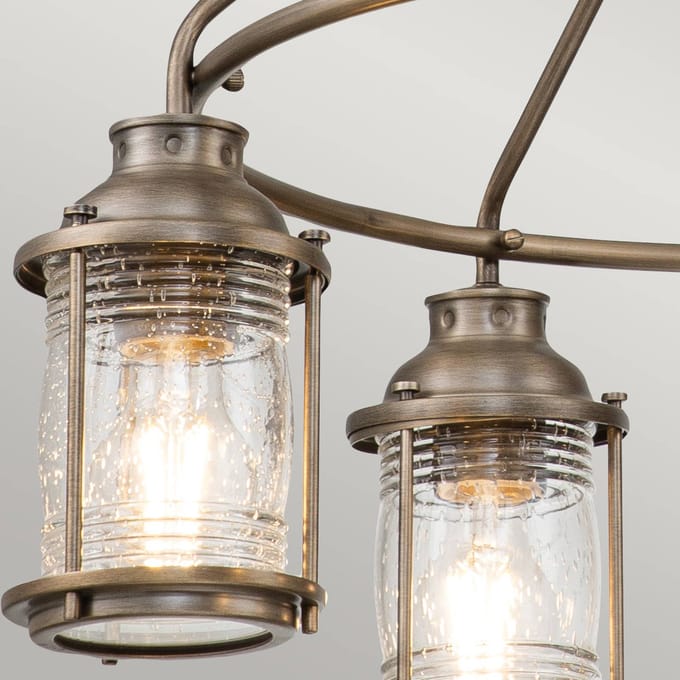 Kichler LED Kroonluchter | 5X E27 Max 60W | IP44 | Dimbaar | Burnished Bronze