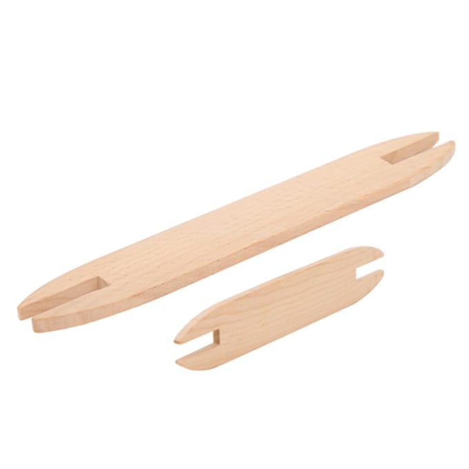 2 stuks Beukenhout Weefspoel DIY Trui Sjaal Wandtapijt Weefaccessoires white