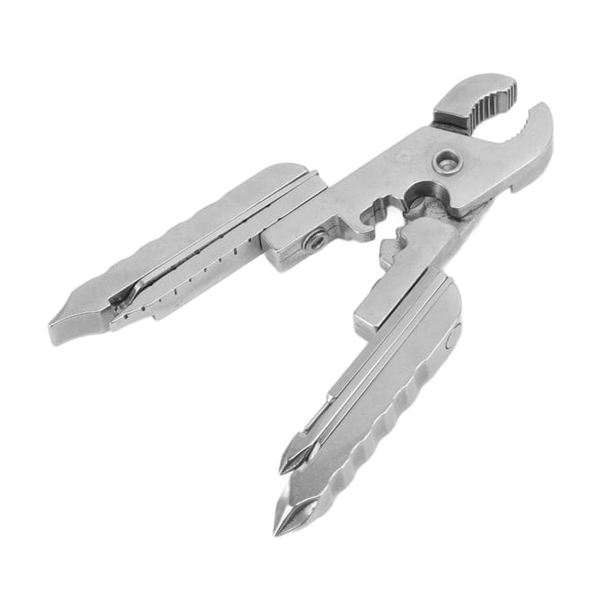 Outil Multifonction 15 en 1 Acier Inoxydable Multifonction EDC Pliant Utilitaire Outil de Poche Pince d'Extérieur white