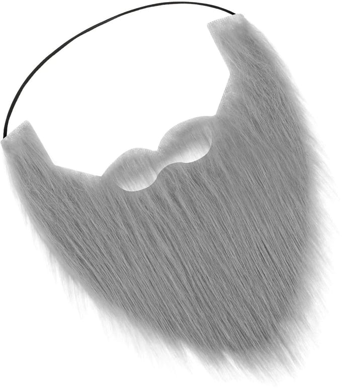 Allecto - Nepbaard - Grijs - Realistisch - Verstelbaar - Feestbeard - Halloween Accessoire - Volwassenen