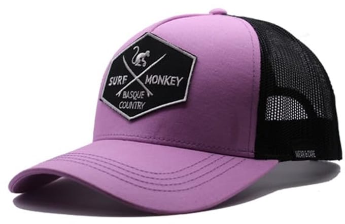 Surf Monkey - Trucker Cap - 5 Panel - One Size - Organisch Cotton - Zwarte sering