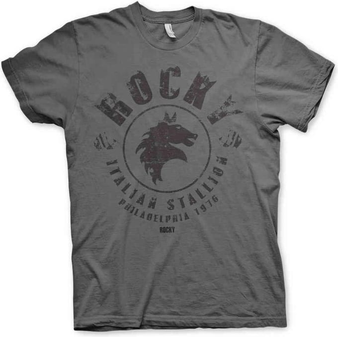 Rocky Heren Tshirt -S- Italian Stallion Grijs