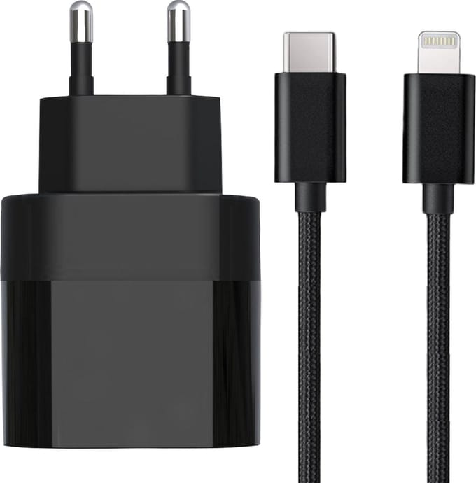 20w usb C power adapter geschikt voor iPhone 14 + Lightning naar usb C kabel 1m