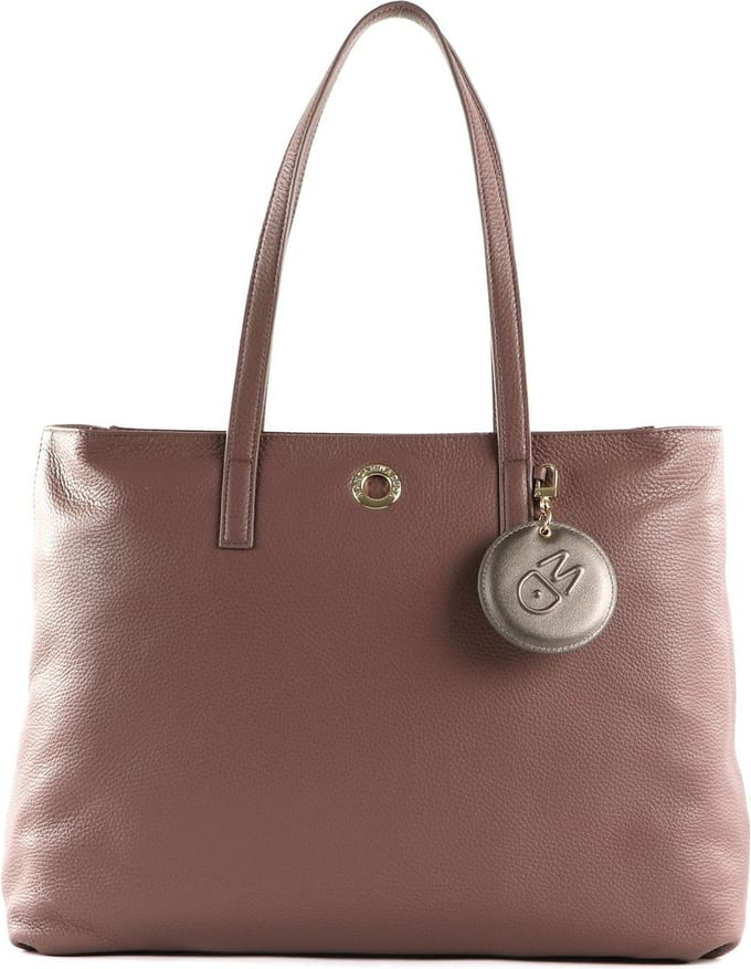 MANDARINA DUCK Leren Schoudertas Mellow Leather Shopper Balsamic Bruine