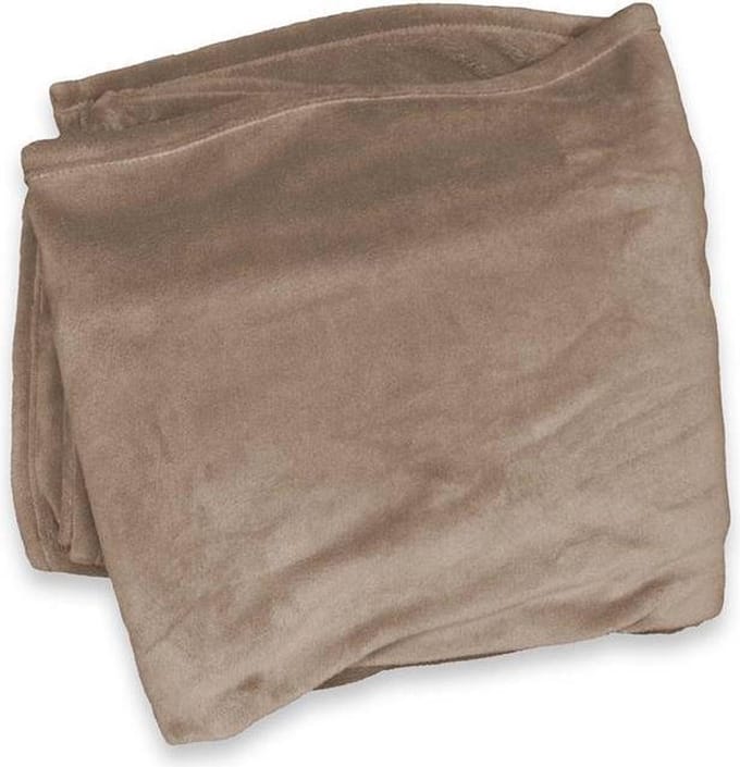 Unique Living Enzo - Fleece polyester - Plaid - 130x180 cm - Warm Taupe
