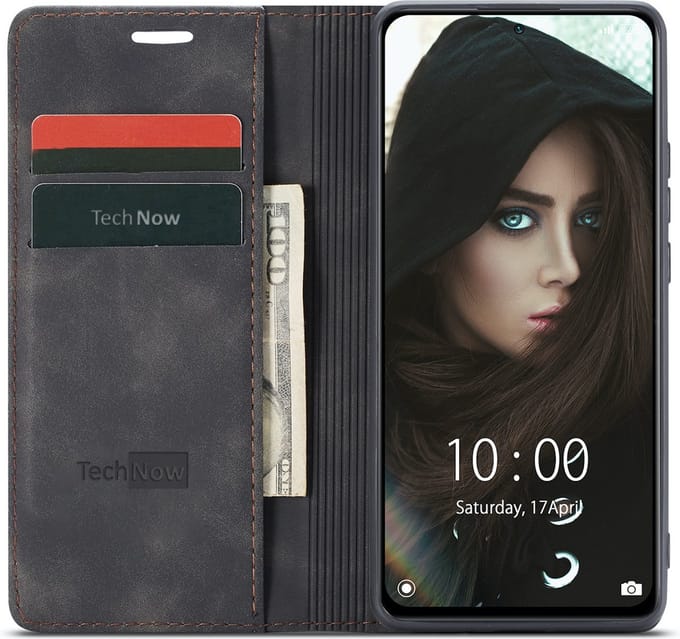 Hoesje geschikt voor Xiaomi Redmi Note 10 Pro - Book Case Slimline Zwart