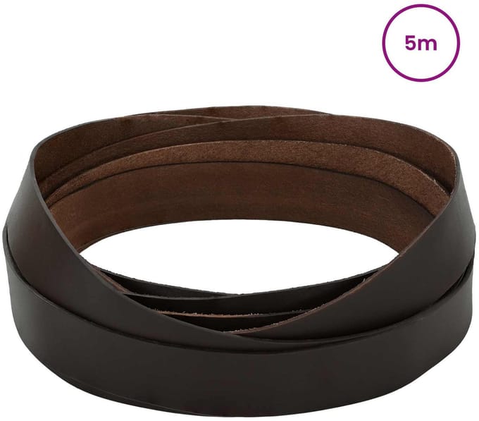 vidaXL - Leren - riem - 1 - Donkerbruin - 500 - x - 4 - cm - Leer