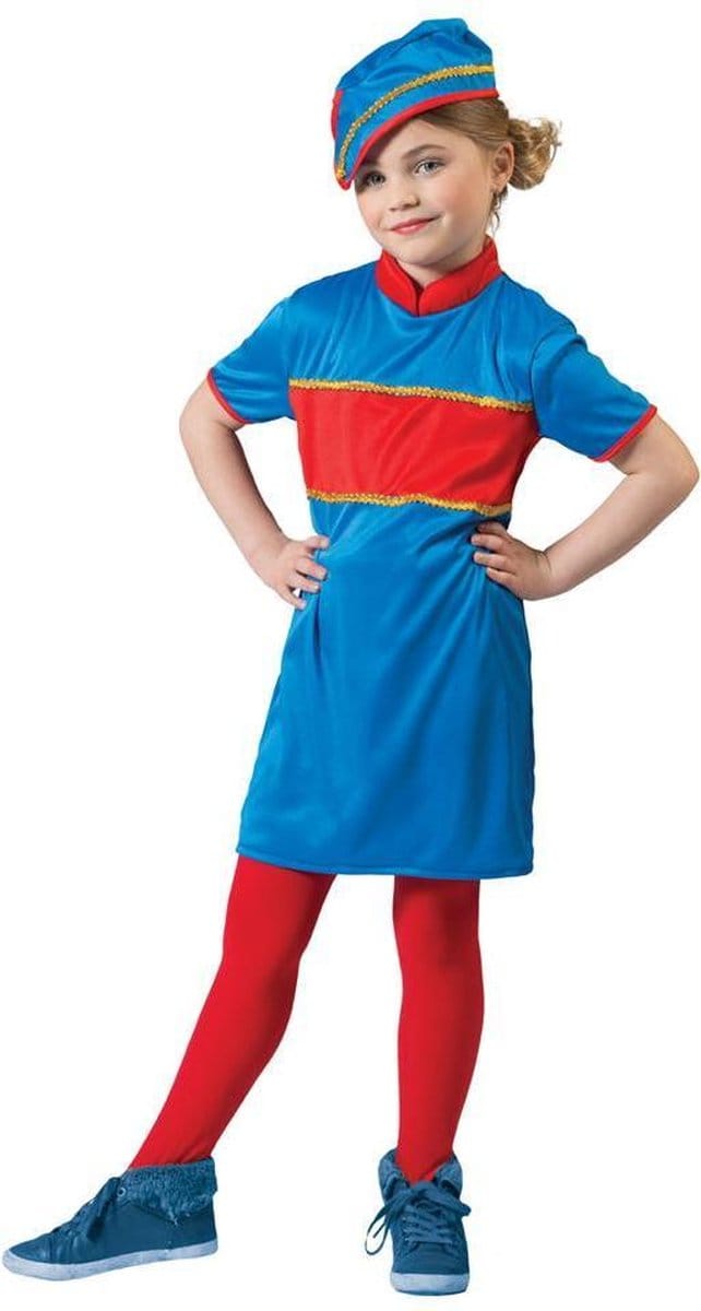 Stewardesskostuum | Airhostess Brenda | Maat 140 | Verkleedkleding